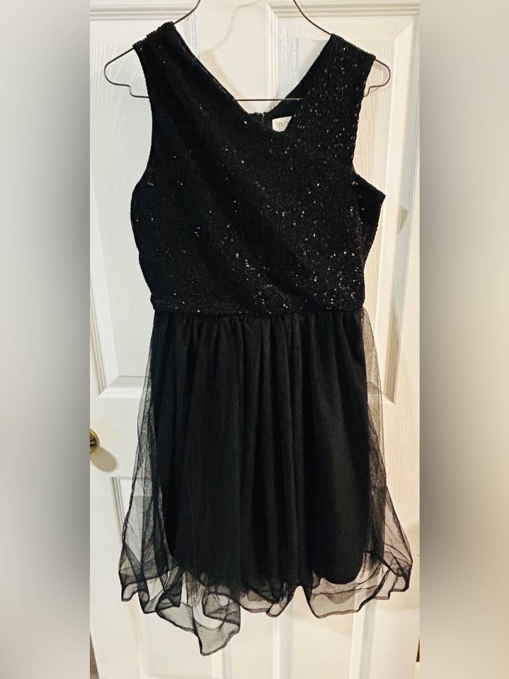 Kensie Girl Black Sequin Bodice Tulle Party Dress